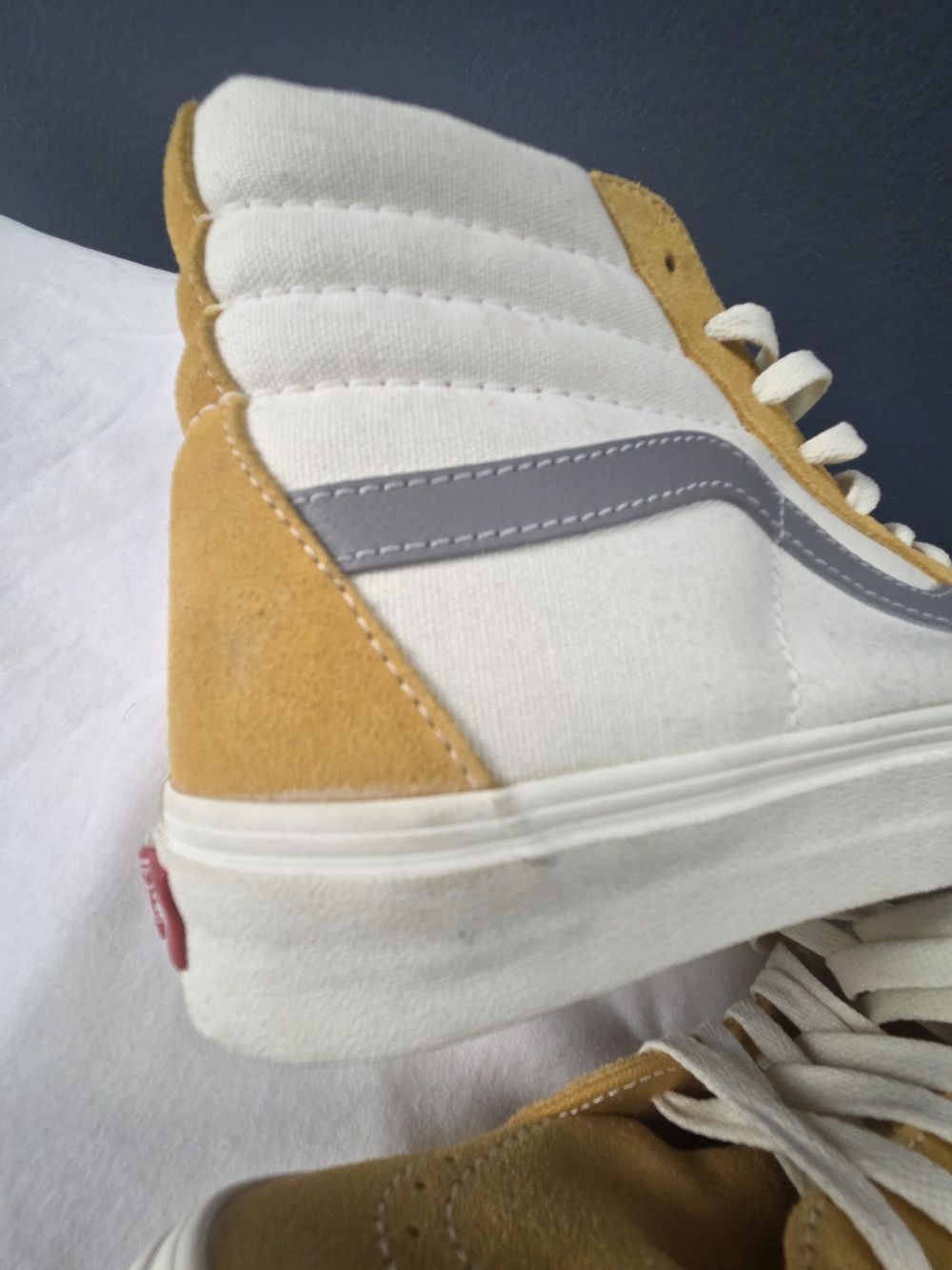 Vans Sk8-Hi Suede High Top Sneakers - Mustard Yellow - Picture 8 of 8